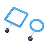 COSMEVIVI 2 Stück Teiliges Fischfutterring Schwimmender Futterhalter mit Saugnapf für Aquarium Glas Leichte Langlebige Futterringe Geeignet für Flockenfutter und Tropische Fische