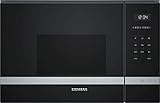 Siemens BF525LMS0 Mikrowelle (Einbau), 59.4 cm, Elektronikuhr, Seitlich öffnende Drehtür, Edelstahl