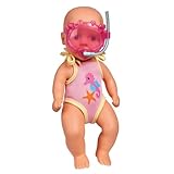Simba 105030172 - New Born Baby Badepuppe, Vollvinylpuppe In Badeanzug Mit Schwimmbrille, 30cm, Babypuppe, Ab 3 Jahren