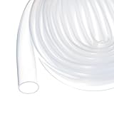 Rebower Silikonschlauch Lebensmittelecht 12mm ID x 14mm OD, 1 Meter Kondensatschlauch, Transparenter Wasserleitung für Pumpen, Siphons, Entwässerung, Bewässerung