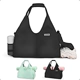 KYYLZ Sporttasche Damen Yogatasche Groß,Sporttasche Reisetasche mit Schuhfach,Wasserdicht Tragetasche für Yogamatten,Schwimmtasche Sport Gym Yoga Bag für Yogamatten & Yoga-Zubehör für Damen Schwarz
