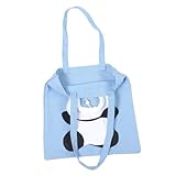 HEMOTON Katzentragetasche für Kleine Haustiere Atmungsaktive Umhängetasche aus Canvas mit Niedlichem Panda Design Reisetasche für Katzen und Welpen Unterwegs