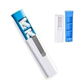 1 x Pillendose mit 3 Fächern, Reisedosset, Mini-Box, tragbar, 7 Tage, Tabletten-Organizer, Medizin-Aufbewahrungsbox