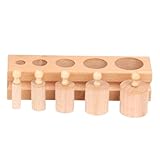 Generisch Zylindrische Holzbausteine, Lernspaß, Holz, Spielzeug Zum Sortieren Und Stapeln, Mini-Zylinderblock Aus Holzknäufen, Frühlernspielzeug, Für Kinder
