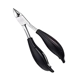 VALICLUD Edelstahl Nagelzange mit Doppelter Feder Schwarzer Nageltrimmer für Präzises Schneiden Kompakte Fußnagelzange für Ingrown Nails Komfortabler Pp griff Professionelles