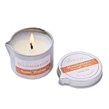 Scented Massage Candle for Couples, 50ML, Natural Soybean Massagekerze SPA Wax Oil, Erotic Candle (Sweet Orange)