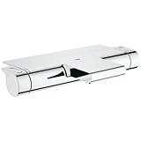 GROHE Grohtherm 2000, Badewannenarmatur, wassersparend (Thermostat für die Badewanne, Verbrühschutz bei 38°C, mit XL Wasserfall, Duscharmatur mit Ablage, Umstellung Wanne/Dusche), chrom, 34464001
