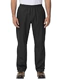 YSENTO Herren Regenhose Wasserdicht Outdoorhose Wanderhose Leichte Atmungsaktiv Trekkinghose Fahrradhose(Schwarz,M)
