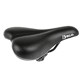 Velo Junior Jugendsattel, Fahrradsattel, Kindersattel, O-Zone Base Cut, ARC-TECH gefederter Stützpunkt, Abriebschutz, 16 Zoll bis 24 Zoll, inkl. Sattelklemmschelle, 227x145mm