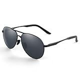 MXNXEU Sonnenbrille Herren Damen Fahrerbrille Polarisierte Unisex Outdoor Klassische Stile(Schwarz Linse Rahmen)