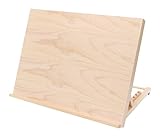 Paintersisters Tischstaffelei Zeichenbrett + Workstation Größe A3-35x47 cm, Buchenholz, zum Malen + Skizzieren, Acryl, Aquarell, Bleistift oder Kohle