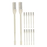 ibasenice 12 Stück Manueller Nasenhaarschneider Doppelseitiger Nasenhaartrimmer Tragbarer Nasenhaarentferner für Männer und Frauen Batteriefrei Duales Design für Gründliche Pflege