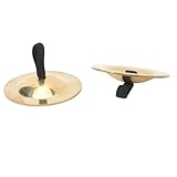 2 Stück Kinder Finger Becken Messing Easy Grip Finger Bell Instrument 5,5 cm Tanzparty Urlaub