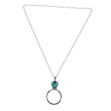 FUNOMOCYA Vergrößerung Anhänger Lupe Halskette Leicht Tragbar Präzise Leselupe Schmuckinspektion für Handwerk und Zeitunglesen Modisches Schmuckaccessoire