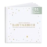 Tiny Trees® Babyalbum Mein erstes Jahr - Erinnerungsbuch und Schwangerschaftstagebuch – Geschenk für Babypartys – Tagebuch für werdende Mütter, Väter, Eltern - Fotoalbum zum eintragen