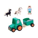 JOINPAYA 1 Satz Kleiner Holzanhänger Traktoren- für kinderspielzeug kinderknallzeug Toy for The Teachers Toys pädagogisches Holzspielzeug für hölzern