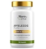 Apfelessig Komplex Kapseln hochdosiert - 1500 mg Apfelessig pro Tagesportion - 180 vegane Kapseln - Apple cider vinegar Stoffwechsel¹