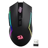 Redragon M693 Wireless Gaming Mouse, 8000 DPI kabelgebundene/drahtlose Maus mit 3-Modi-Verbindung, Bluetooth & 2.4G Wireless, 7 Makro-Tasten, langlebige Akkukapazität und RGB für PC/Mac/Laptop