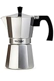 WECOOK! Paola 1 cups espresso maker Aluminium Espresso Pot Espresso Mocha Maker Mocha Pot Italian Coffee Maker. Compatible with all cooking surfaces, except induction