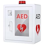 Wandmontierter AED Schrank mit Schnappverschluss und Alarm, abgerundete Ecken Design für Notfall Erste Hilfe Lagerung