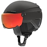 Salomon Atomic Savor Visor Photo Skihelm mit Visier - Black - Größe M - Maximale Stoßdämpfung - Active Aircon Belüftungssystem - Hochwertige Verspiegelung für klare Sicht, 55-59