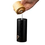 Manuelle Salz- und Pfeffermühle, Pfeffermühle aus Holz, manuelle Salzmühle, Vintage Holzmahlwerk, Kreatives Mahlwerk mit einstellbaren Grobeinstellungen für Ihre Küche