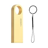 USB Stick 128gb, Mini USB-Sticks 128gb mit Schlüsselanhänger Speicherstick USB 2.0 Flash Drive USB-Flash-Laufwerk 128 GB (Gold)