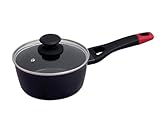 Pyrex - Stieltopf mit Deckel Optima+ Aluminium – für alle Herdarten einschließlich Induktion – Antihaftbeschichtung ohne PFAS – Ultra kratzfest – spülmaschinenfest – Soft-Touch-Griff (Ø 18 cm)