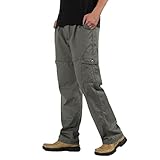 Cargohose für Herren, Baumwolle, Übergröße, Taschenhose, Overall, Mädchen, Fußpantoffel, C, XXL