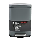 Spirella - Treteimer AKIRA aus Edelstahl - Soft-Close, Anti-Fingerabdruck Beschichtung - 21,4 x 17,6 x 30 cm - 5L - Matt Grau