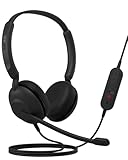 Jabra Evolve 10 Kabelgebundenes Headset mit geräuschunterdrückendem Mikrofon für PC/Laptop - USB-A-Einrichtung - TCO-Zertifiziert - Leichtes Design - Inline-Anruf-/Lautstärkeregler - Schwarz