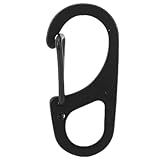 NinGYiYan Edelstahl -Mini -Schlüsselring -Schlüsselkettenklettern Camping 20pcs aus Edelstahl (Elegant schwarz)