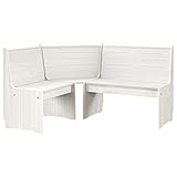 Keketa Eckbank 151 cm Kiefer massiv weiß
