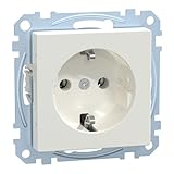 Schneider Electric Merten MEG2301-0319 Einsatz Schutzkontakt-Steckdose System M, 1 Smart, M-Plan, M-Creativ Polarweiß glänzend