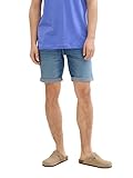 TOM TAILOR Denim Herren Regular Fit Jeans Bermuda Shorts, Used Light Stone Blue Denim, XL