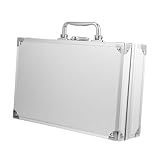 Gadpiparty Werkzeugkasten-aufbewahrungsbox Laptoptasche Träger Tragetasche Mikrofon Laptop-hülle Fall Wartungswerkzeugkoffer Harte Aktentaschen Für Männer Beutel Blau System Plastik Silver