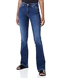 ONLY Damen Onlblush Mid Flared DNM Tai021 Noos Jeans, Dark Blue Denim, L / 32L EU
