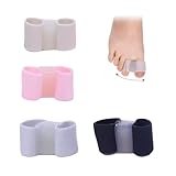 4 Stück Zehenspreizer Hallux Valgus, Double Hole Toe Orthosis Set, überlappende Zehen Zehenspreizer Korrektur Silikon, Hallux Valgus Bandage Für Und Hammerzehen, Frauen Und Männer(4 Farben)