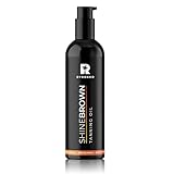 BYROKKO Shine Brown Premium Bräunungsbeschleuniger-Öl (150 ml), XXL Bräunungsbeschleuniger für Solarium & Außensonne, Bräune mit natürlichen Zutaten. Kokosnussöl, Walnussöl, Haselnussöl, Alle