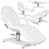 HABYS Theo Bianco Kosmetikliege Massageliege Behandlungsliege | Hydraulisch & pneumatisch verstellbar | 360° drehbar | 184 x 63 cm