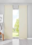 Gardinenbox 2er Set Verdunkelung Schiebegardinen »Newyork« HxB 225x60 cm Beige Flächenvorhänge Paneelwagen Blickdicht Thermo-Schiebevorhang, 202020680-2