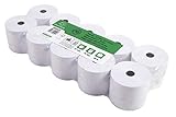 Exacompta 40592E 10er Pack Kassenrollen, 1-lagig Offset(holzfrei) standard, Breite: 57mm, Länge 40m, Durchmesser Kern 12mm 60g/m² extra für Tintenstrahldruck, Kassen, Tischrechner und Rechenmaschinen