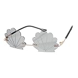 Toddmomy Haustierbrille Dekorative Sonnenbrille Große Hunde Lustige Kleine Hundebrille Katze Stilvolle Brille Trendige Süße Muscheldekoration Partypflege Rosa Haustierzubehör