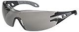 uvex pheos s Bügelbrille, Schutzbrillen mit supravision extreme Technologie, metallfrei/beschlagfrei/kratzfest, Unisex, One Size, getönt/Schwarz-Grau
