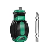 KEXIAO Kompaktes Doppelzweck-Schraubendreher-Set, magnetische Spitze, kurzer Griff, platzsparendes Werkzeug, geeignet für enge Räume und enge Bereiche