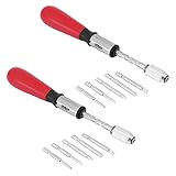 Reinscer 2Stck 260MM Spiral Schraubenzieher Hand Drücken Ratschen Schraubendreher mit Schlitz und Schraubendreher Bits