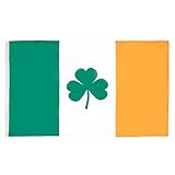 AZ FLAG - Flagge Irland mit Klee - 90x60 cm - Irische Fahne 100% Polyester mit Messing-Ösen - UV-beständig - Vives Farben - 50g