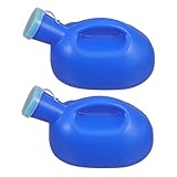 WRITWAA 2 Stück tragbares Urinal Urinalflasche aus Kunststoff Urinale für Männer männliche Urinflaschen Urinsammelbehälter für die Reise tragbare Urinflasche Urinsammlungsbehälter pp Blau
