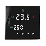 Smartes Thermostat-Panel, programmierbares Thermostat, für mobile Fernbedienung, Thermostat-Panel mit Sprachsteuerung, Wandmontage, Heizungsthermostat mit Touch-Tasten(C)