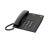 ALCATEL T26 - Schnurgebundenes Festnetztelefon - Visuelle Anrufanzeige - Wahlwiederholungstaste - Stummtaste - 3-stufige Lautstärkeregelung - Wandmontage möglich - Schwarz